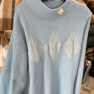 Light Blue Turtleneck Sweater
